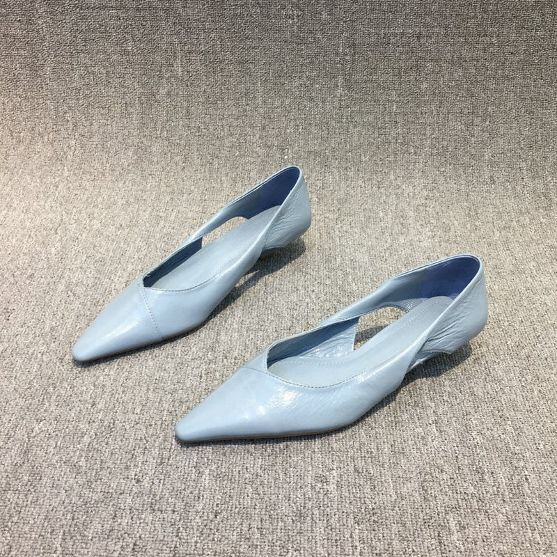 Pointed hollow low heel shoes eprolo