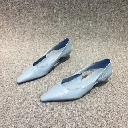 Pointed hollow low heel shoes eprolo