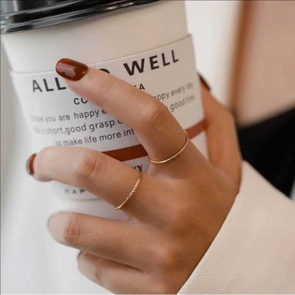 Minimal CZ Gold Ring