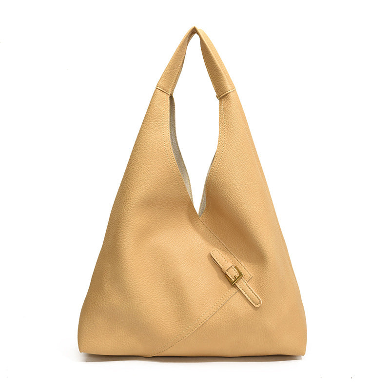 Solid color soft leather underarm bag eprolo