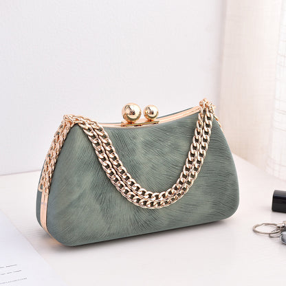 Black PU dinner minimalist handbag eprolo