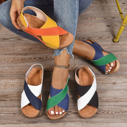 Hollow cross strap sandals eprolo