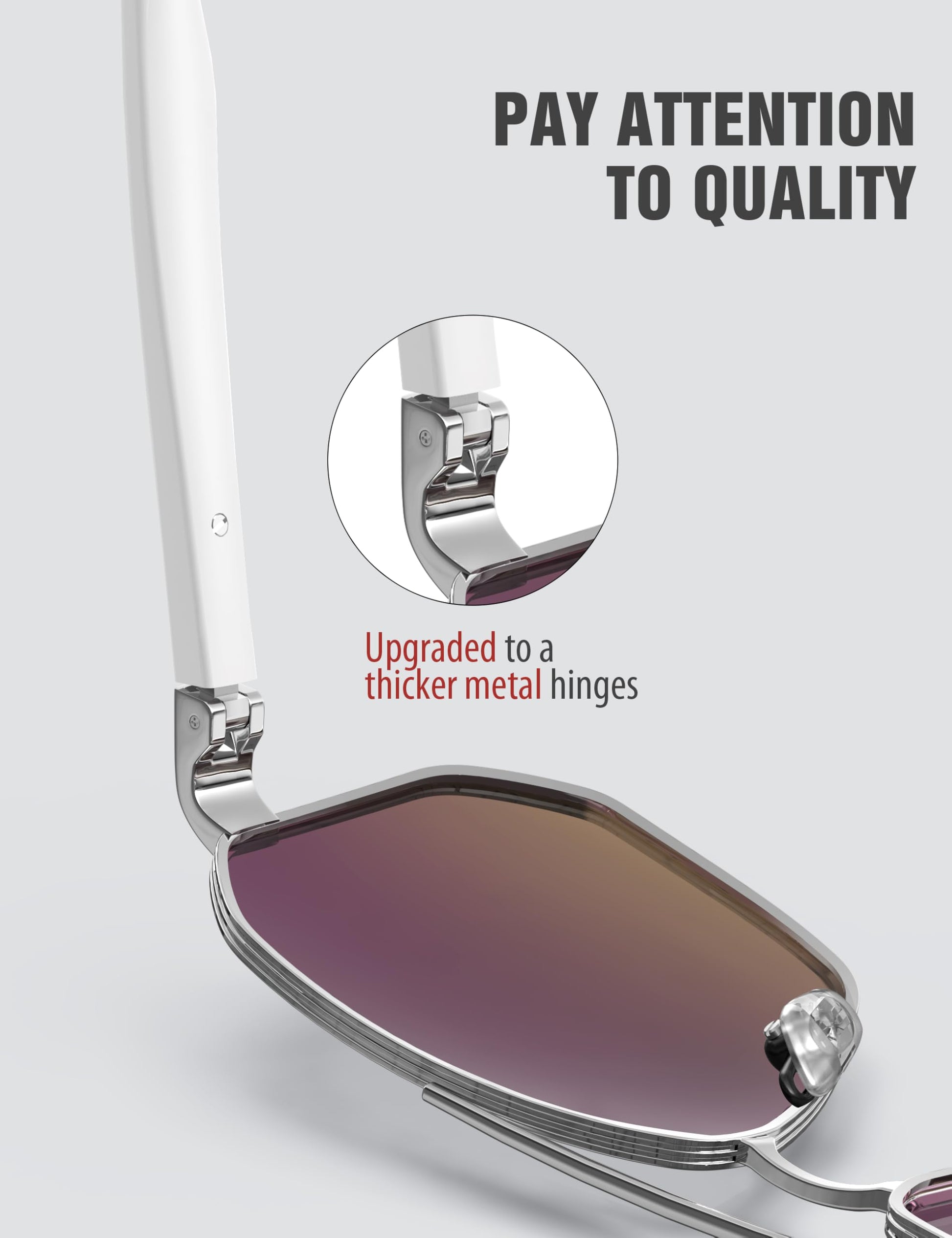 LUENX Aviator Sunglasses for Men Square Polarized Polygon Lens - UV 400 Protection with Accessories Driving Outdoor My Time My Money