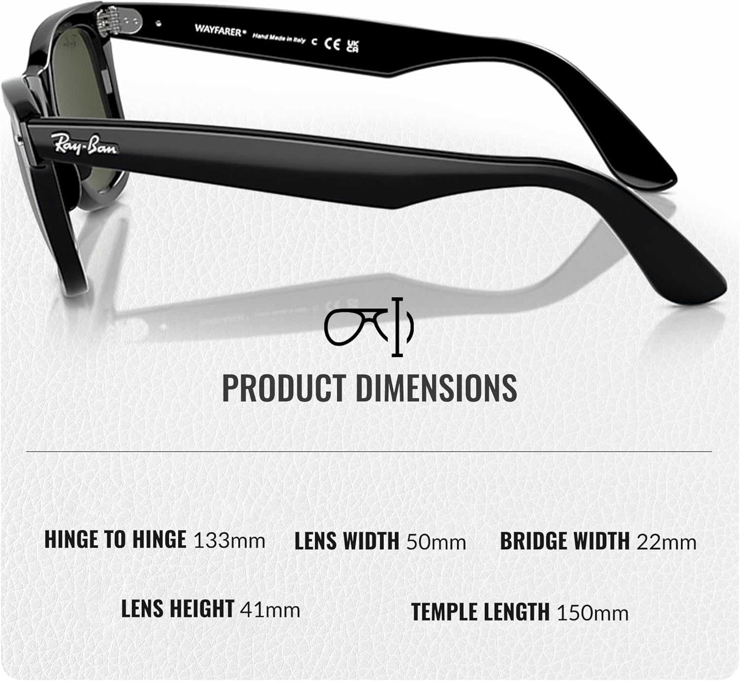 Ray-Ban RB2140 Original Wayfarer Classic Square Shape Sunglasses With Eyewear Kit Bundle - High Bridge Fit - Ideal Formal and Casual Wear Square Sunglasses My Time My Money