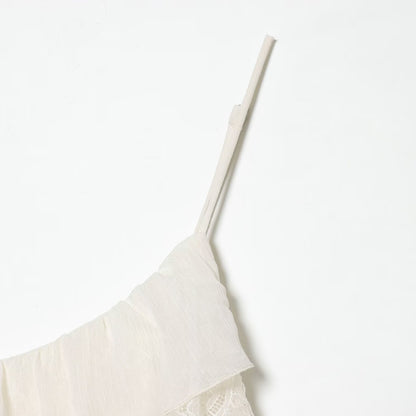 Lace patchwork irregular camisole skirt eprolo