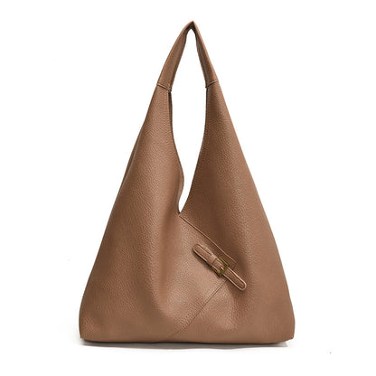 Solid color soft leather underarm bag eprolo