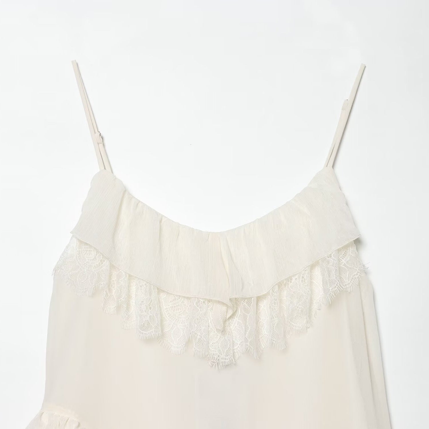 Lace patchwork irregular camisole skirt eprolo