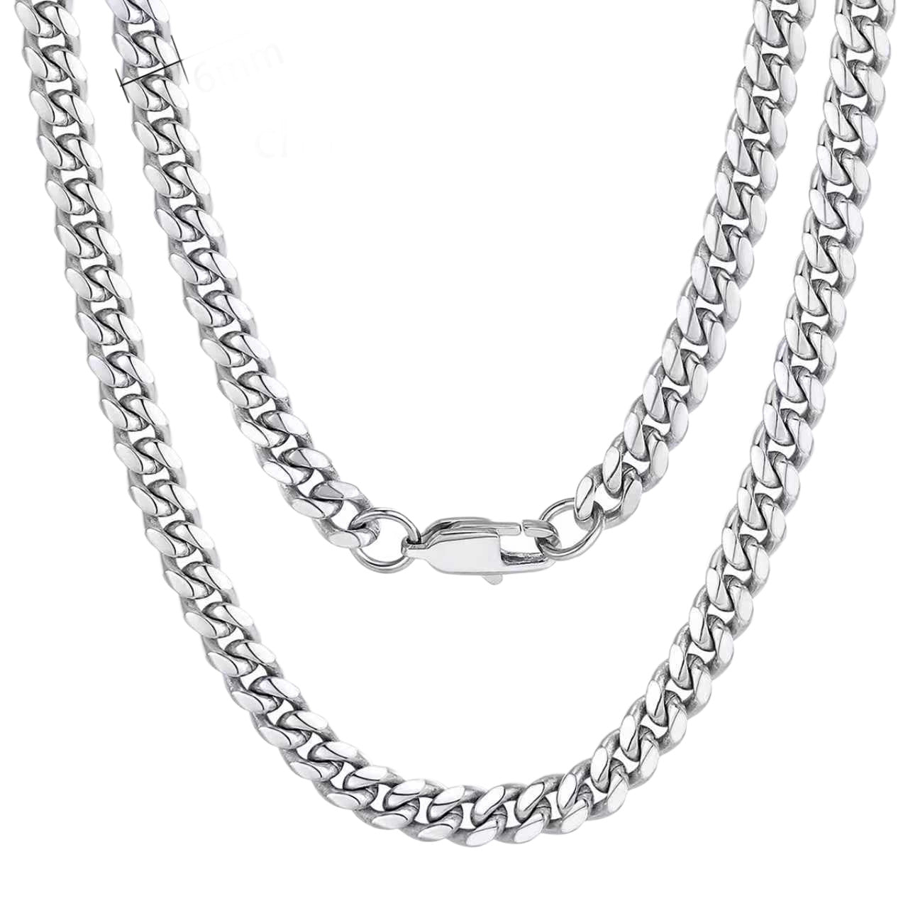 Stainless steel necklace with double-sided polished titanium steel chain eprolo