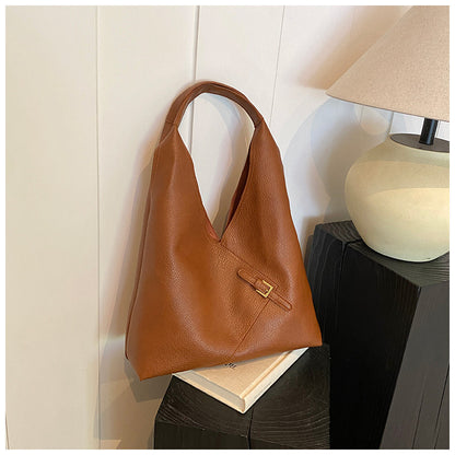 Solid color soft leather underarm bag eprolo