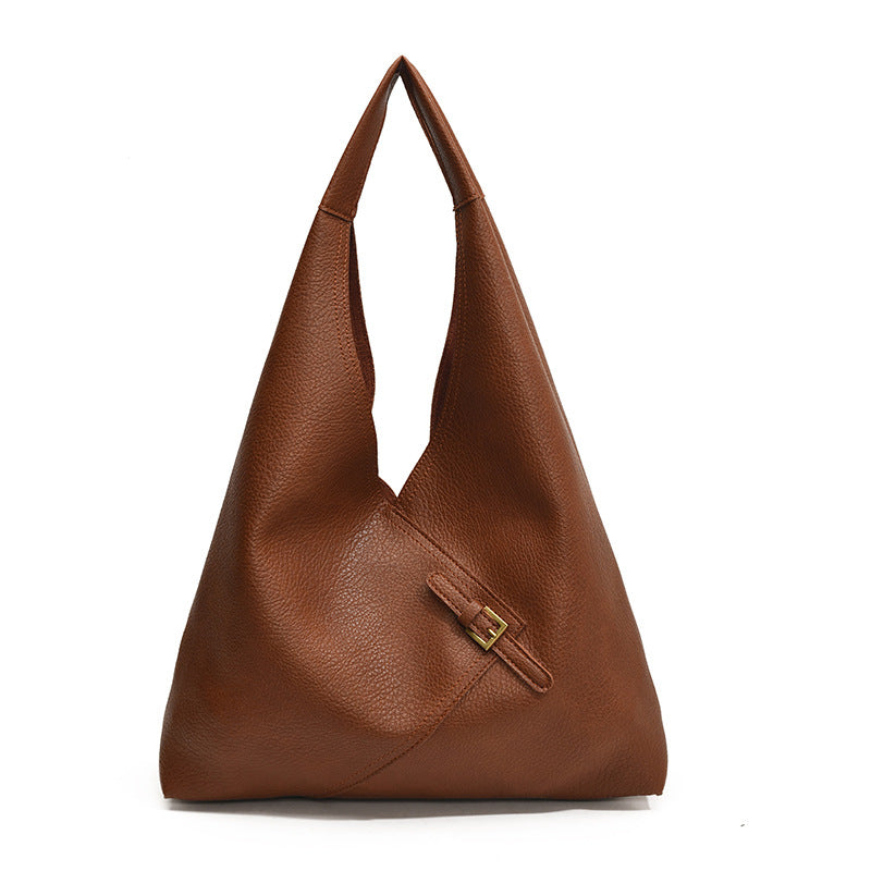 Solid color soft leather underarm bag eprolo