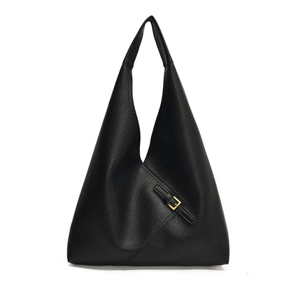 Solid color soft leather underarm bag eprolo