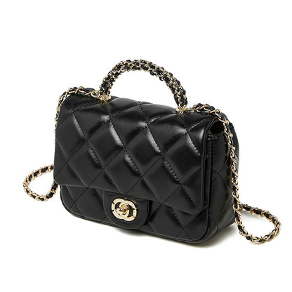 Metal chain diamond grid handbag eprolo