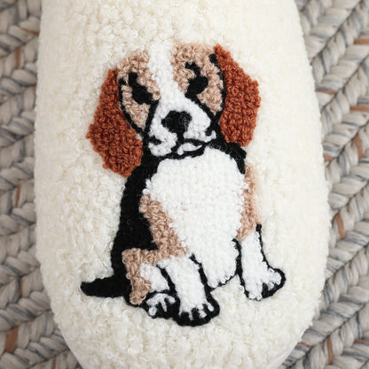 Beagle cotton home indoor anti slip cute cartoon dog slippers for women eprolo