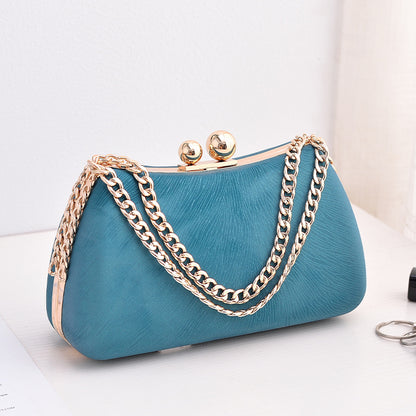 Black PU dinner minimalist handbag eprolo