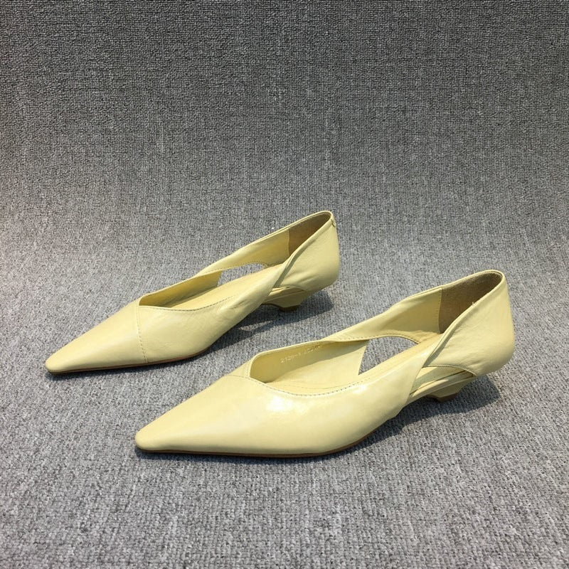Pointed hollow low heel shoes eprolo