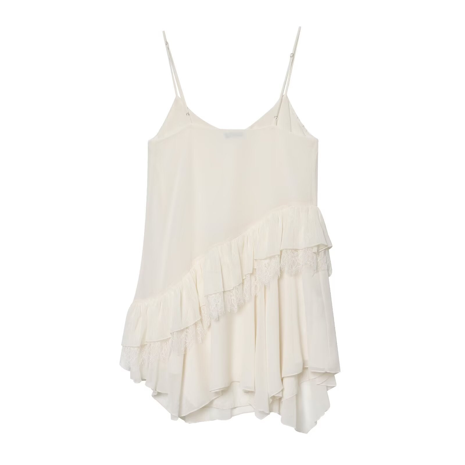 Lace patchwork irregular camisole skirt eprolo