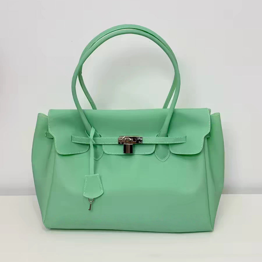 Jellyfirkin New Summer Style Kiiikiii Jelly Tote Shoulder Bag Large Capacity Underarm Bag eprolo