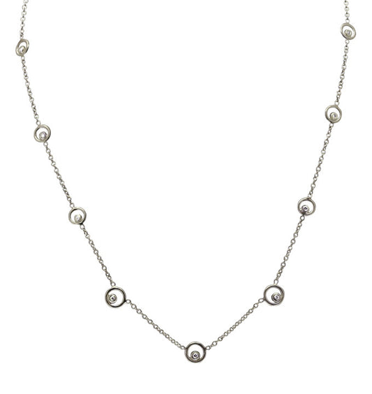 Karma Chain- 14K Gold with Ripples of Diamonds