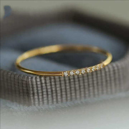 Minimal CZ Gold Ring